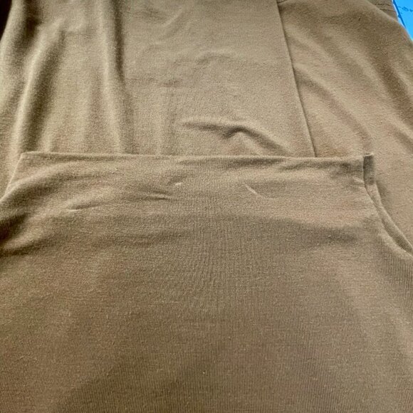 Daily Ritual Mustard Mock Turtleneck Long Sleeve Stretchy Lightweight Top Size S - Picture 10 of 12